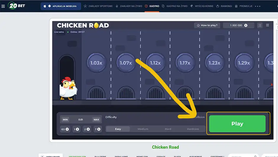 Zasady 20Bet Chicken Road 