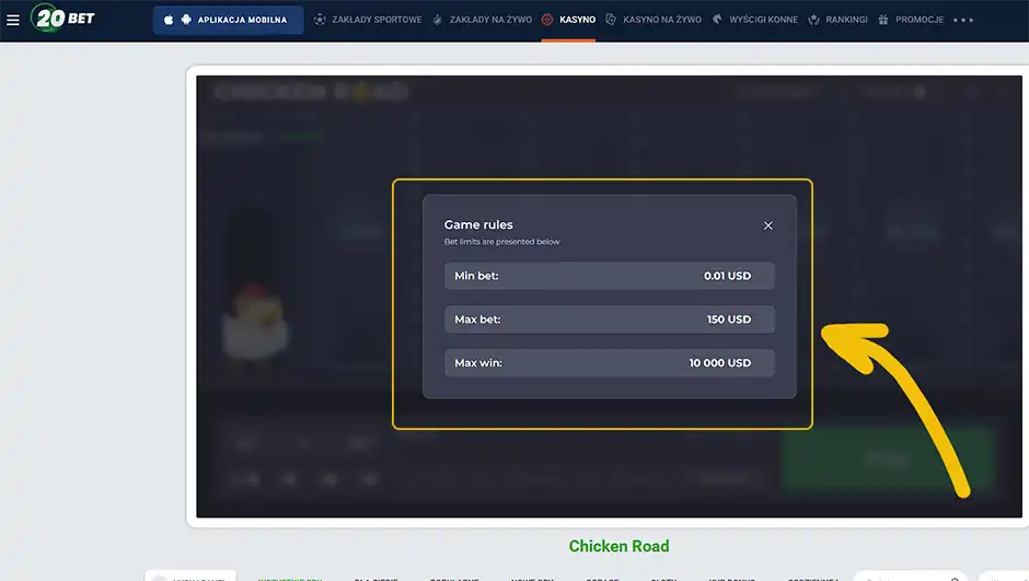 Chicken Road na 20Bet