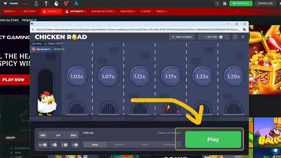 Pierwsza część 888starz Chicken Road