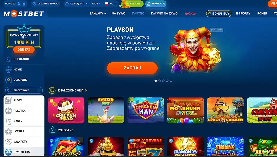Chicken Road kasyno Mostbet