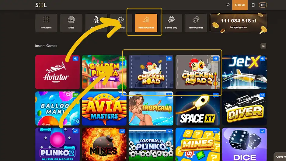 Sol Casino Chicken Road Kategoria Instant Games