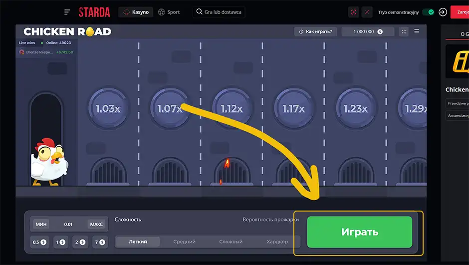 Starda Casino Chicken Road Poziomy trudności