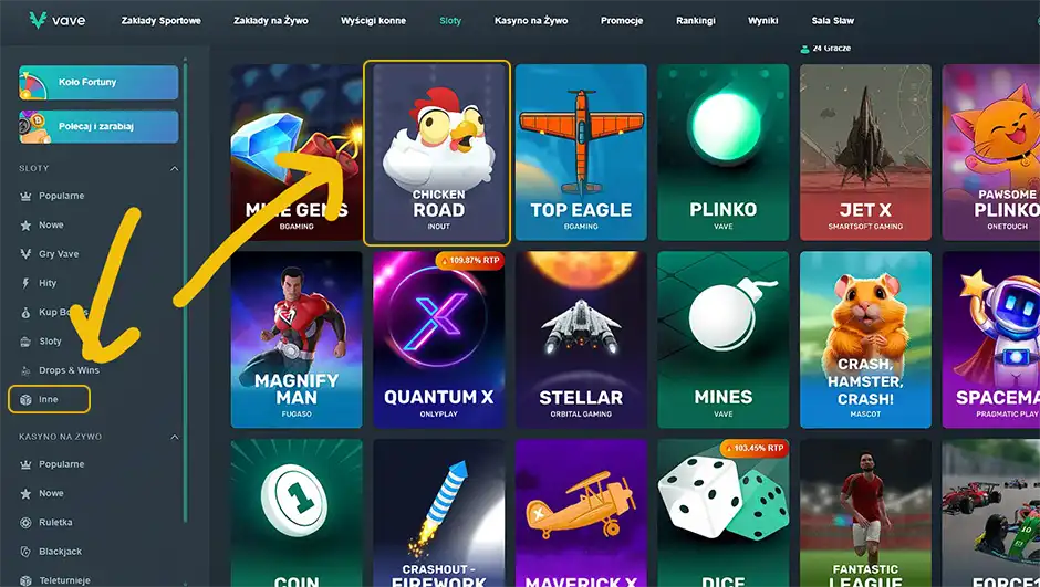 Vave Casino Chicken Road